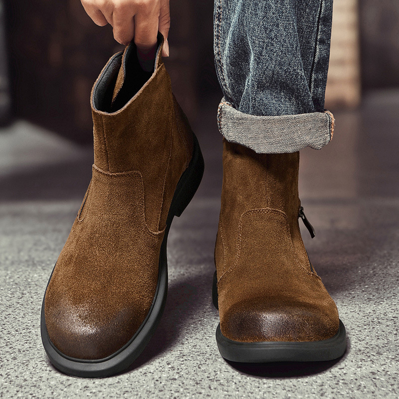 Vintage Outdoor Fashion - Botas Chelsea de Ante Vacuno Vintage