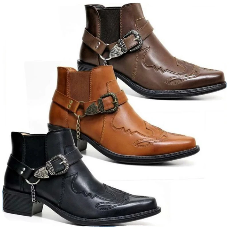 Vintage Fashion Enthusiasts - Botas de vaquero vintage de cuero