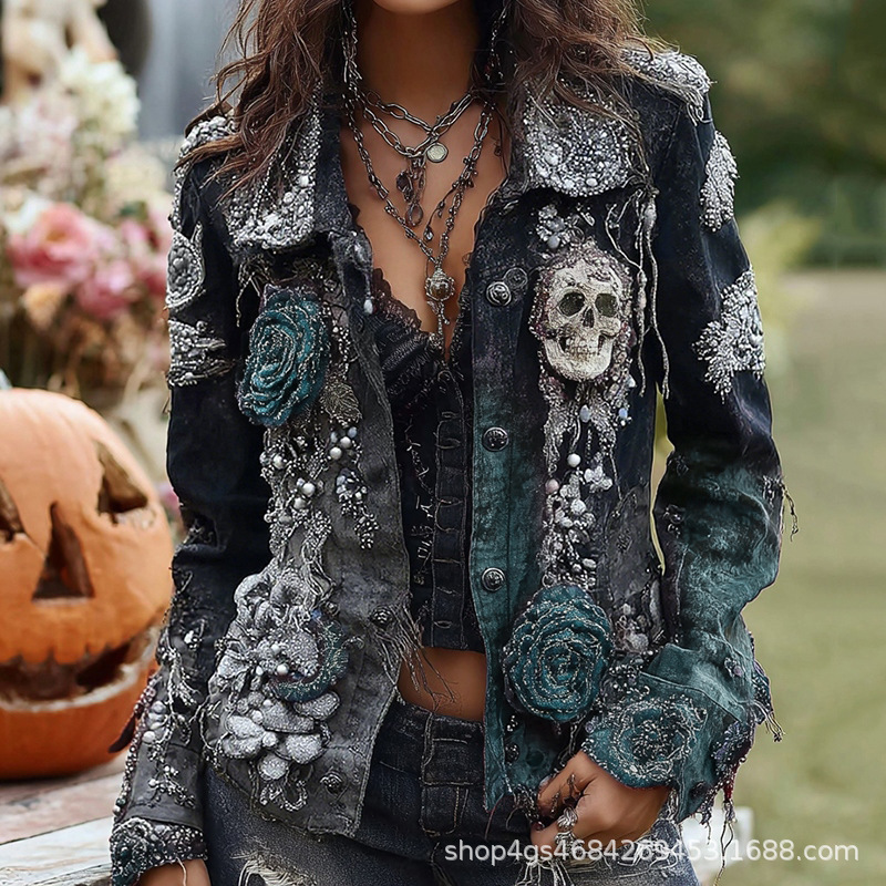 Chaqueta gótica punk con borda - Vintage Fashion Stores reseña y precio
