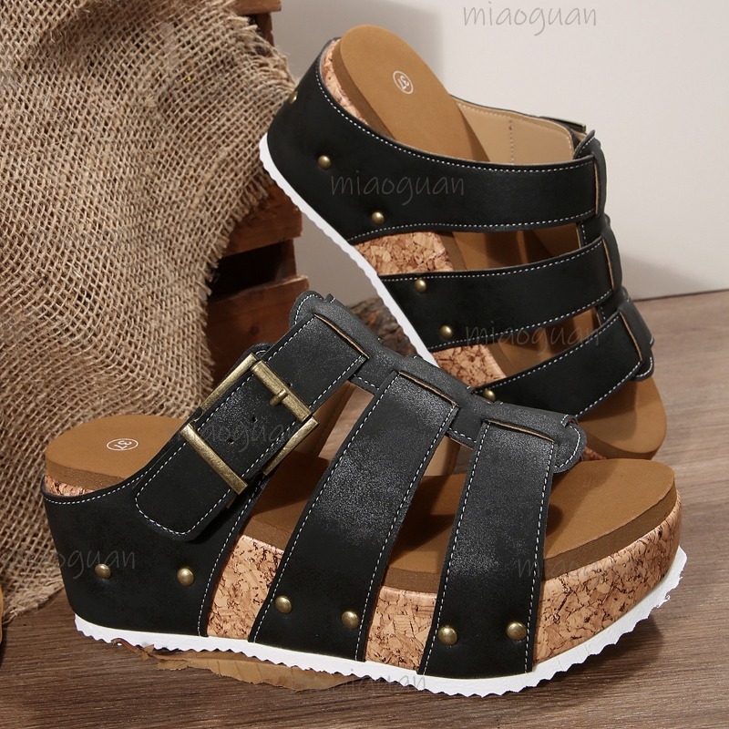Sandalias de cuña vintage con  - Vintage Outdoor Fashion reseña y precio