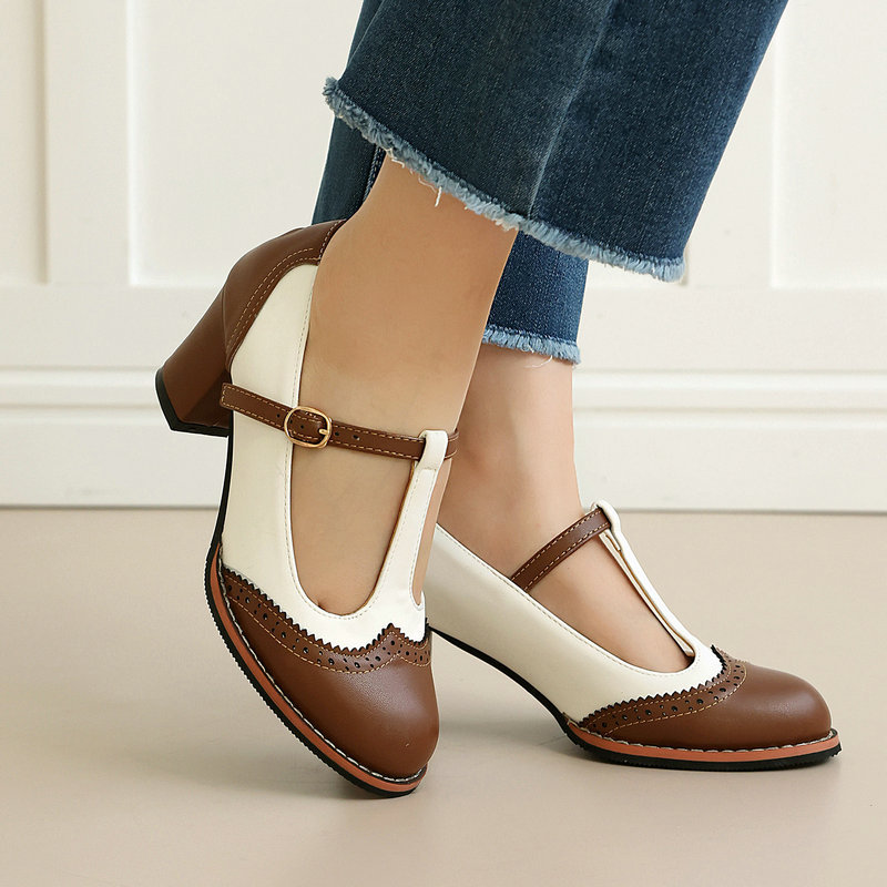Zapatos Oxford de tacón alto c - Vintage Fashion Online reseña y precio