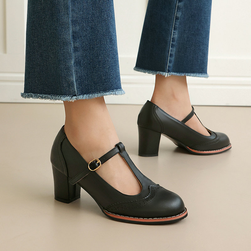 Zapatos Oxford de tacón alto c - Vintage Fashion Online reseña y precio