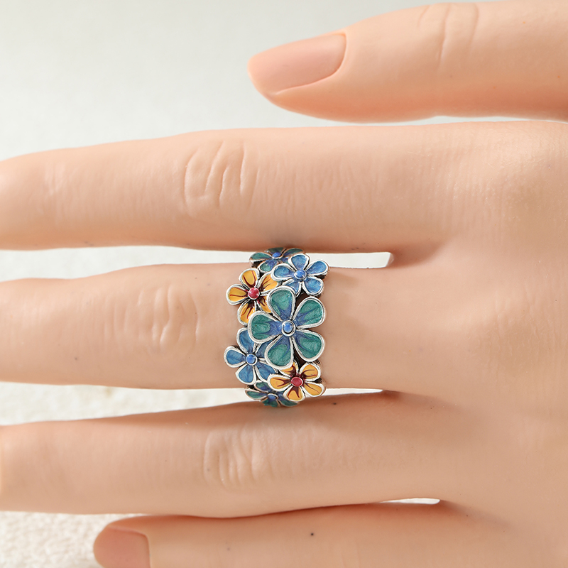 Anillo abierto con diseño flor - Vintage Fashion Online reseña y precio