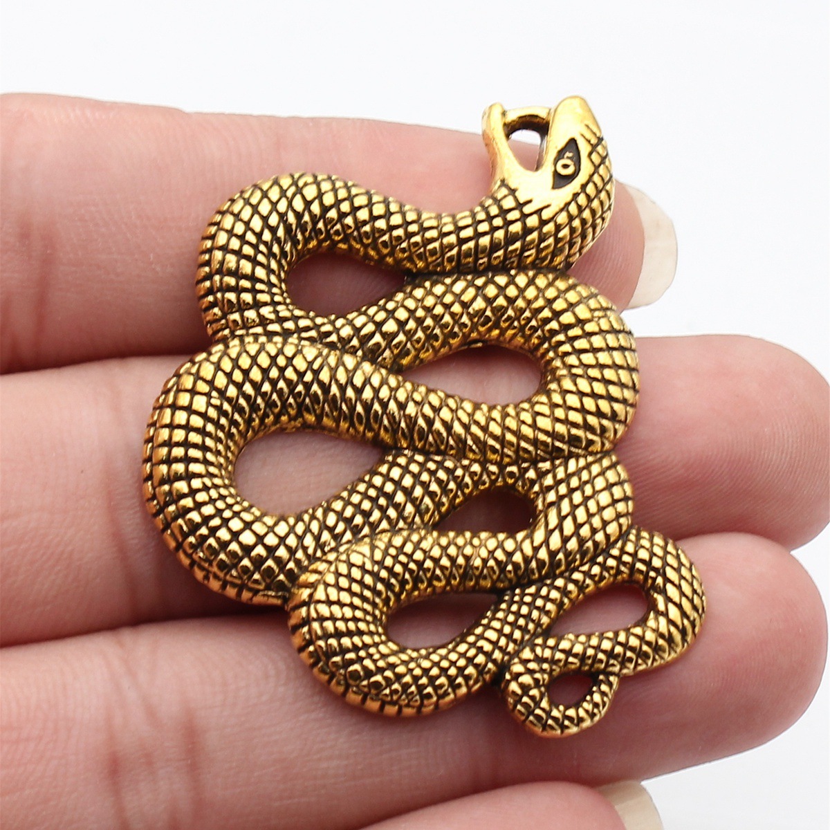 4 piezas de dijes de serpiente - Vintage Fashion Stores reseña y precio
